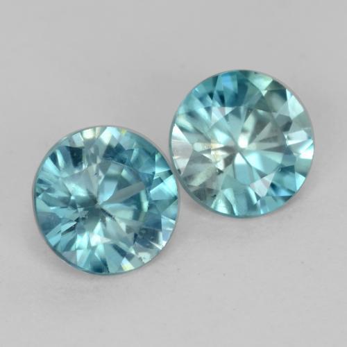 Pedras preciosas de Zircão Cerceta natural de 1.00 ct, Corte Redondo, VS