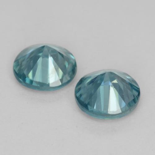 Pedras preciosas de Zircão Cerceta natural de 1.00 ct, Corte Redondo, VS