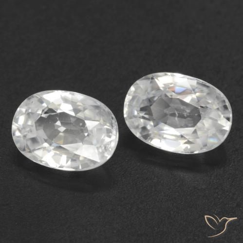 Pedras preciosas de Zircão Branco natural de 2.80 ct, oval, VVS-VS