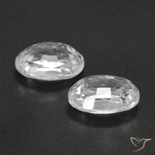 Pedras preciosas de Zircão Branco natural de 2.80 ct, oval, VVS-VS