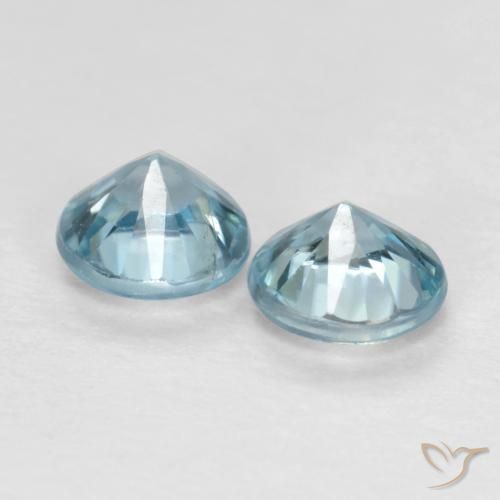 Pedras preciosas de Zircão Bebê azul natural de 0.69 ct, Redondo, VS