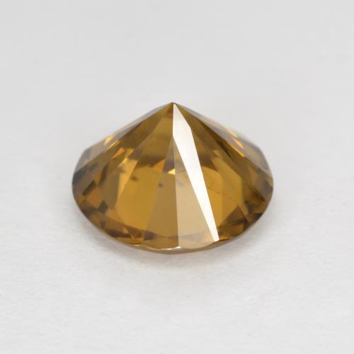 Zircão dourado natural 2,62ct, corte redondo, VS