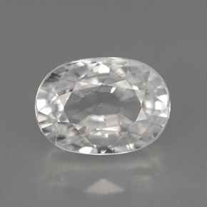 Zircão branco natural 8,09ct, corte oval, VVS-VS
