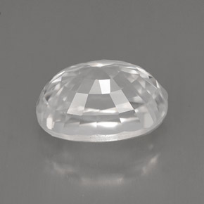 Zircão branco natural 8,09ct, corte oval, VVS-VS