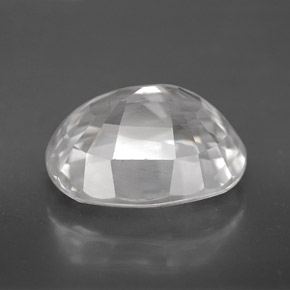 Zircão branco natural 9,99ct, corte oval, VVS