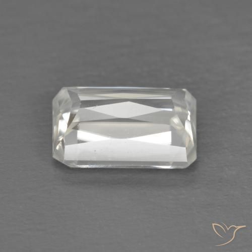 Zircão Branco Natural 1.38ct, Corte Octógono / Esmeralda, VVS-VS