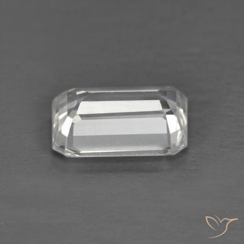 Zircão Branco Natural 1.45ct, Corte Octógono / Esmeralda, VVS-VS