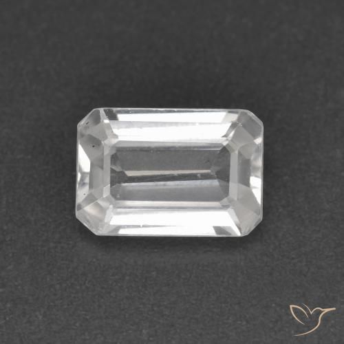 1.41ct Natural Branco Zircão, Corte Esmeralda, VS