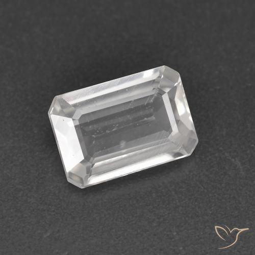 Zircão Branco claro Natural 1.22ct, Corte Octógono / Esmeralda, VS