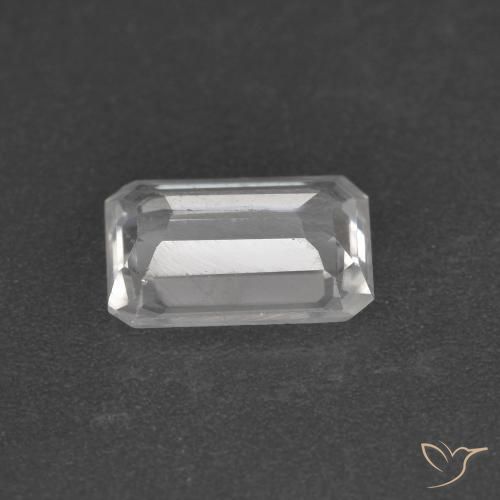 Zircão Branco claro Natural 1.22ct, Corte Octógono / Esmeralda, VS