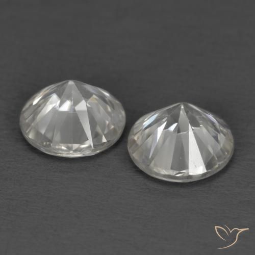 Pedras preciosas de Zircão Branco natural de 2.23 ct, Redondo, VVS-VS