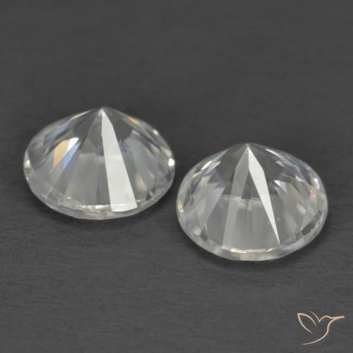 Pedras preciosas de Zircão Branco natural de 2.39 ct, Redondo, VVS-VS