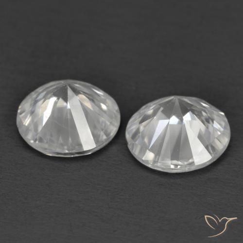 Pedras preciosas de Zircão Branco natural de 2.06 ct, Redondo, VVS-VS