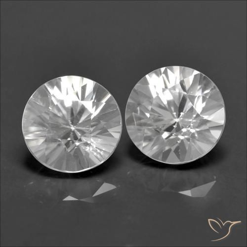 2.54ctw Natural Branco Zircão, Redondo, VVS-VS