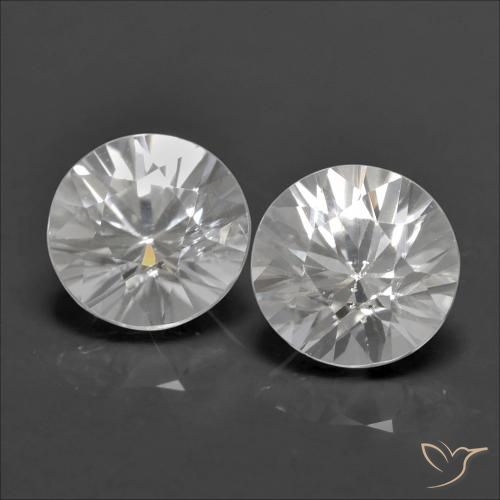 Pedras preciosas de Zircão Branco natural de 2.54 ct, Redondo, VVS-VS