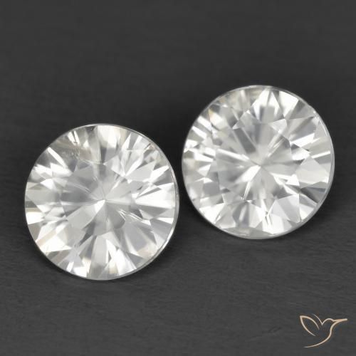 Pedras preciosas de Zircão Branco natural de 2.34 ct, Redondo, VS