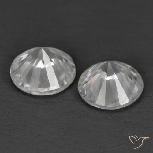 Pedras preciosas de Zircão Branco natural de 2.34 ct, Redondo, VS