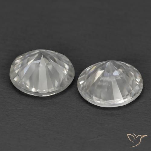 Pedras preciosas de Zircão Branco natural de 2.16 ct, Redondo, VVS-VS