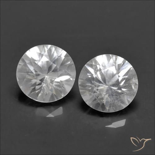 1.31ctw Natural Branco Zircão, Redondo, VS