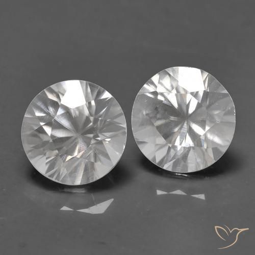 Pedras preciosas de Zircão Branco natural de 1.51 ct, Redondo, VVS-VS