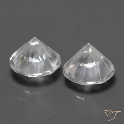 Pedras preciosas de Zircão Branco natural de 1.51 ct, Redondo, VVS-VS
