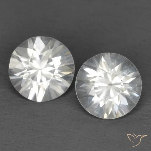 1.31ctw Natural Branco Zircão, Redondo, VS