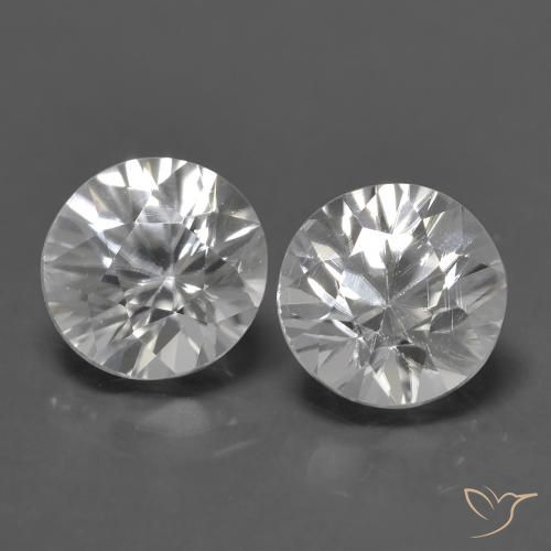 1.46ctw Natural Branco Zircão, Redondo, VS
