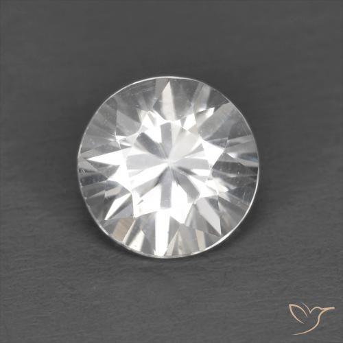 1.24ct Natural Branco Zircão, Redondo, VS