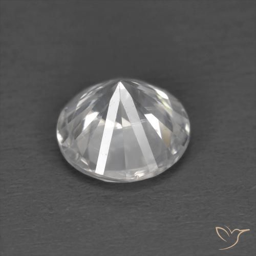 Zircão Branco Natural 1.24ct, Redondo, VS