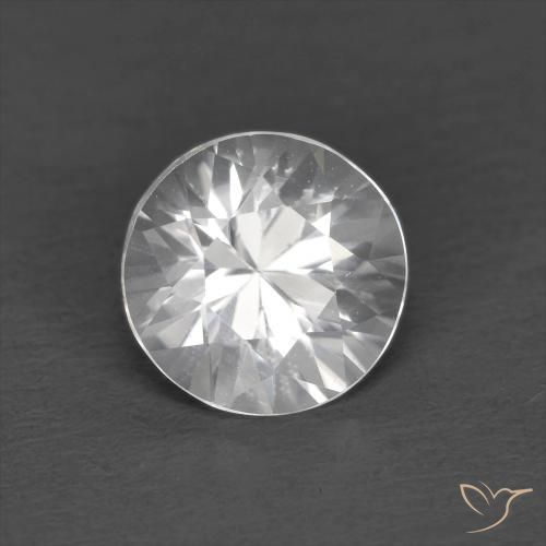 Zircão Branco Natural 1.24ct, Redondo, VS