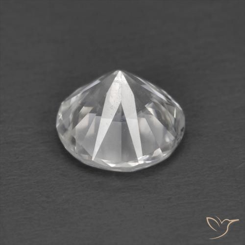 Zircão Branco Natural 1.24ct, Redondo, VS