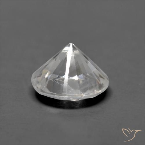 Zircão Branco Natural 1.26ct, Redondo, VS