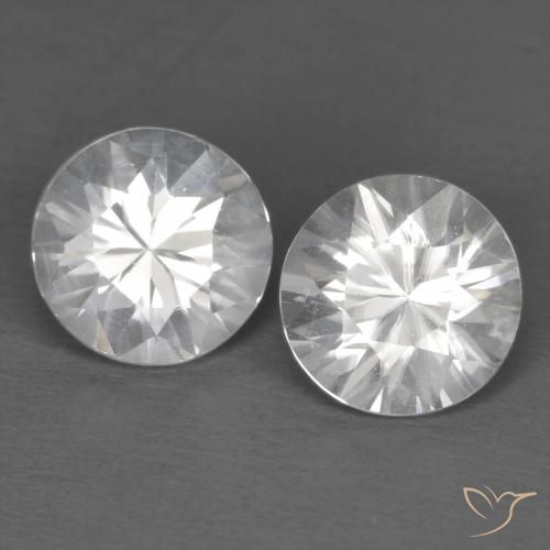 2.56ctw Natural Branco Zircão, Redondo, VVS