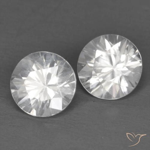 Pedras preciosas de Zircão Branco natural de 2.56 ct, Redondo, VVS