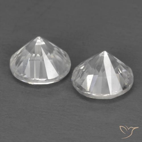 Pedras preciosas de Zircão Branco natural de 2.56 ct, Redondo, VVS