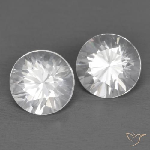Pedras preciosas de Zircão Branco natural de 2.49 ct, Redondo, VVS