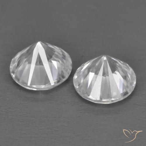 Pedras preciosas de Zircão Branco natural de 2.49 ct, Redondo, VVS