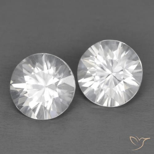 2.40ctw Natural Branco Zircão, Redondo, VVS-VS