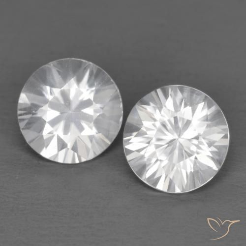 Pedras preciosas de Zircão Branco natural de 2.40 ct, Redondo, VVS-VS