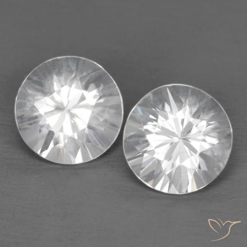 2.51ctw Natural Branco Zircão, Redondo, VVS