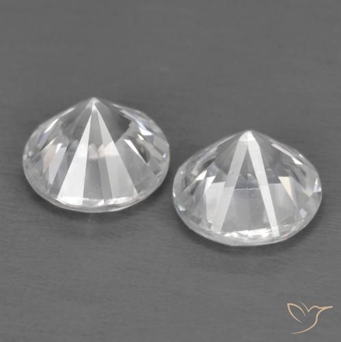 Pedras preciosas de Zircão Branco natural de 2.51 ct, Redondo, VVS