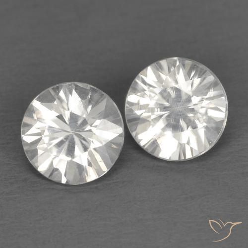1.45ctw Natural Branco Zircão, Redondo, VS