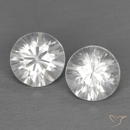 1.50ctw Natural Branco Zircão, Redondo, VVS