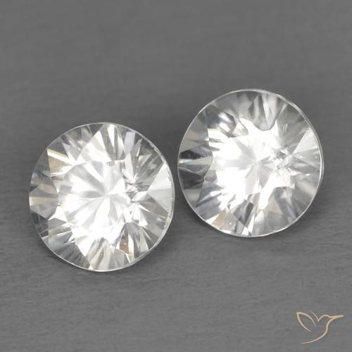 Pedras preciosas de Zircão Branco natural de 1.50 ct, Redondo, VVS
