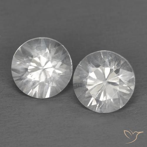 Pedras preciosas de Zircão Branco natural de 1.49 ct, Redondo, VVS-VS
