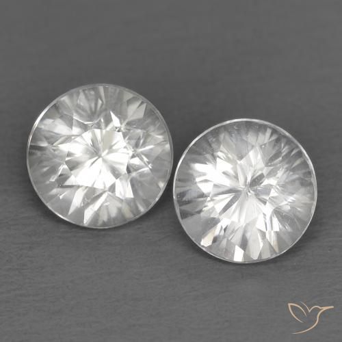 1.66ctw Natural Branco Zircão, Redondo, VVS