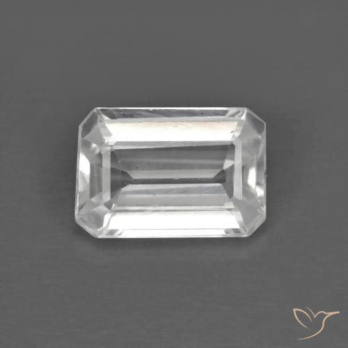 Zircão Branco Natural 1.34ct, Corte Octógono / Esmeralda, VVS-VS