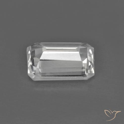 Zircão Branco Natural 1.34ct, Corte Octógono / Esmeralda, VVS-VS