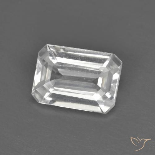 Zircão Branco Natural 1.43ct, Corte Octógono / Esmeralda, VVS-VS