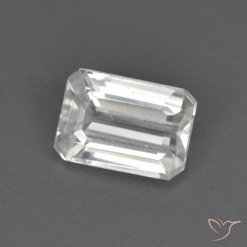 Zircão Branco Natural 1.55ct, Corte Octógono / Esmeralda, VS